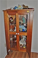 Handmade Walnut 2-Door Curio Cabinet - peg