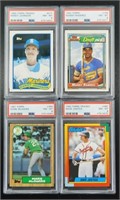 Lot of 4 PSA Graded Rookie Cards: 1987 Topps Mark