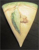 Australian Remued pottery Gum Leaf wall pocket