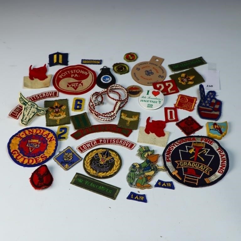 Lot of boy Scout patches and badges