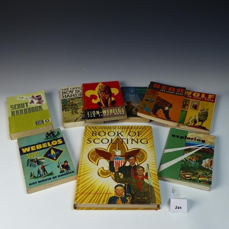 Lot of 9 vintage 1950s=1970s Boy Scout books and m