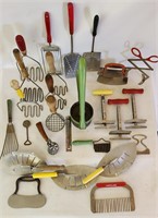 Lot of Vintage Country Kitchen Utensils Tools