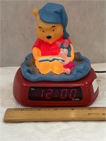 Vintage Winnie The Pooh Piglet Night Light Clock