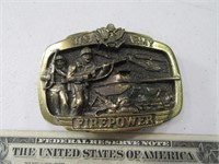 U.S. ARMY "Firepower" Serial#'d Belt Buckle 1983
