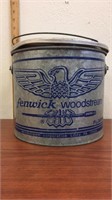 Fenwick Wood stream-vintage minnow bucket-8.5