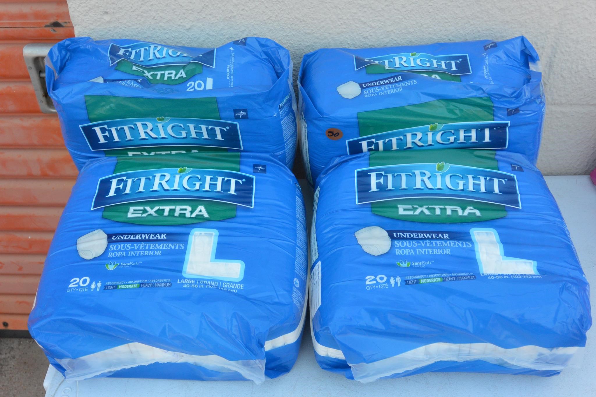 4 NEW FITRIGHT EXTRA UNDERWEAR SIZE L