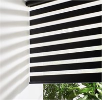 Persilux Black Cordless Zebra Roller Window Shades