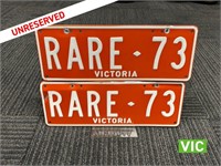 Victorian Number Plates RARE 73