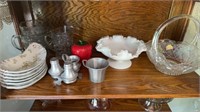 CONTENTS OF DISPLAY CABINET-CANDY DISHES
