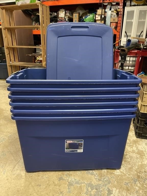 6 Sterile 35 Gallon Storage Containers