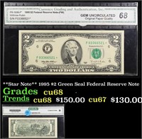 **Star Note** 1995 $2 Green Seal Federal Reserve N