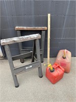 Sawhorses & Gas Cans