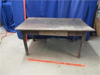 antique "cut down" kitchen work table 20in tall