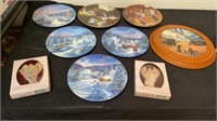 Christmas plates with angle ornaments