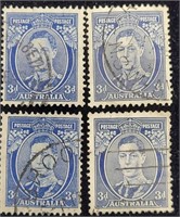 Australia 1938 3d Blue King George VI (4)