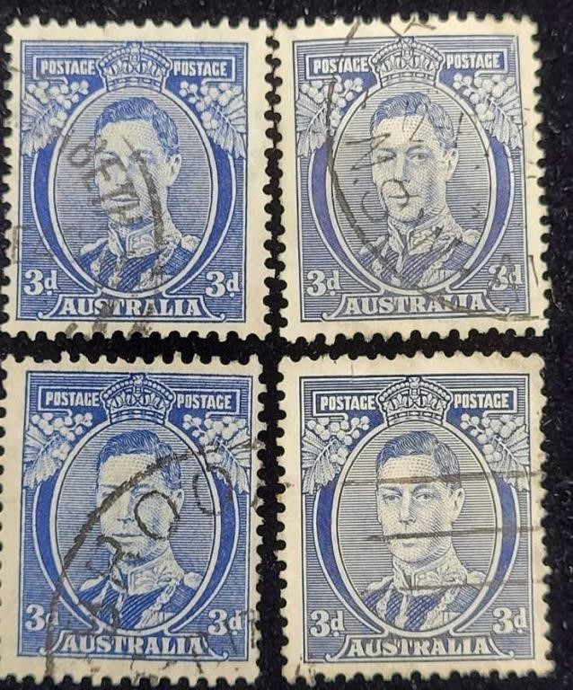 Australia 1938 3d Blue King George VI (4)