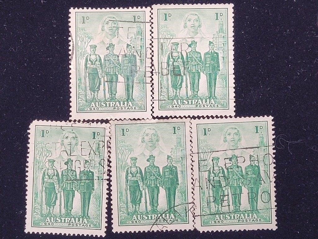 Austria 184 used 1940 Nurse, Sailor, Solder (5)