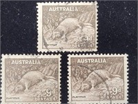 1937 Platypus 9P Australia Stamp Used (3)