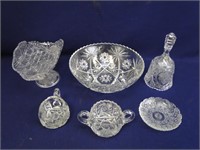 Pressed Glass Bell & Serving ware