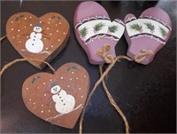 Country Christmas Wooden Cutouts & Votive