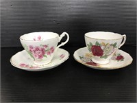 English Castle/Royal Vale bone china cups &saucers