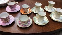 Eight teacup and saucers