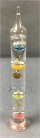 Galileo multi colored glass thermometer