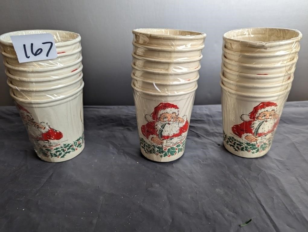 3 Packs Christmas Paper Coffee Cups- Vintage