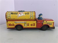 Mobil oil tin petrol tanker approx 22 cm