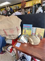 boy scouts books backpack and canteen