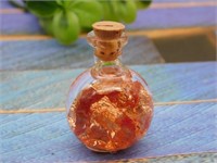 COPPER FLAKES IN BOTTLE ROCK STONE LAPIDARY SPECIM