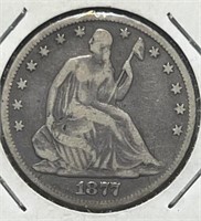 1877 Seated Half Dollar