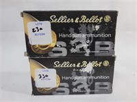100 RDS. SELLIER & BELLOT 9 MM LUGER AMMO