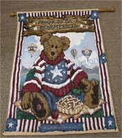 Boyds bears tapestry hanging