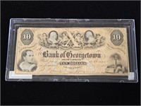 1857 The Bank of Georgetown $10 Note