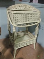 GREEN PAINTED SEWING STAND