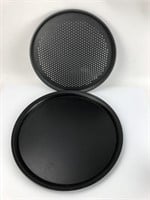 14" Pizza Baking Tray & 17" Metal Serving Tray