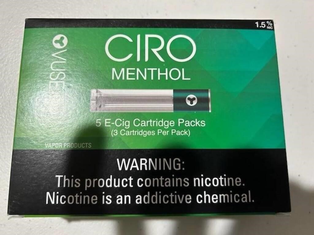 Vuse Ciro E-Cig Cartridges Menthol 5 PACK