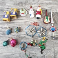 Box of Interesting Vintage Christmas Ornaments