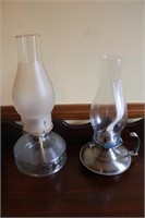 2 Oil Lamps & Lamp Oil