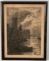 "Historic Westminster" David Long Etching