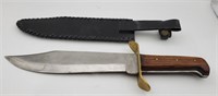 10" KNIFE W/ LEATHER SHEATH- PAKISTAN