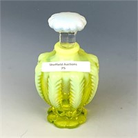 Fenton Vaseline Opal Feathers Perfume