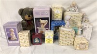 14 Precious Moments Figurines & Teddy Bear