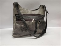 Grey Purse 12" x 4" 10"