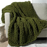 Chunky Knit Throw Blanket 60  X 80  Twin  100