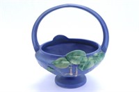 Roseville Blue Fuchsia 350-8 Basket w/Flower Frog