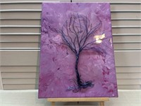 Pink 3D Acrylic and Resin Painting