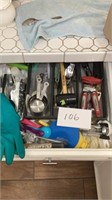 Kitchen utensils, knives, silverware organizer