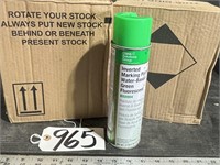 12 Cans of Florescent Green Yard Marking Paint